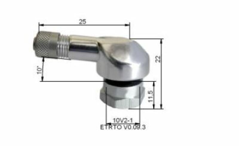 BIHR Reifenventil Aluminium Ø 11,5 mm - 10 Stck.