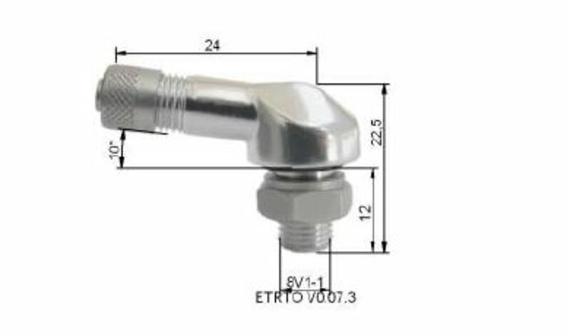 BIHR Reifenventil Aluminium Ø 8,5 mm - 10 Stck.