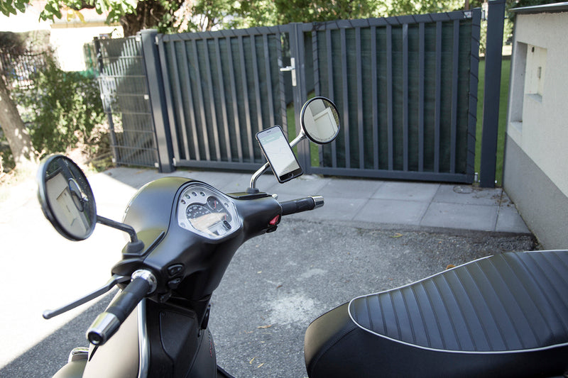 SP-CONNECT Moto Bundle fixed on Mirror Samsung S9/S8