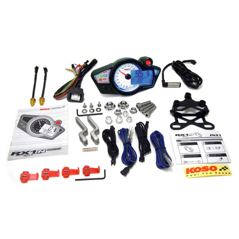 KOSO Digitaler Multifunktions-TachoRX1N GP Style weiß hinterlegt universal