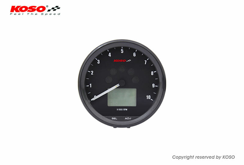 KOSO Neo Retro Multifunktions-Drehzahlmesser 64 mm TNT schwarz