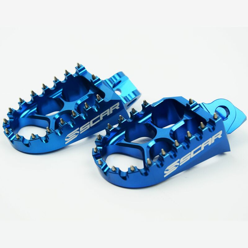 Fußrasten Evo SCAR blau