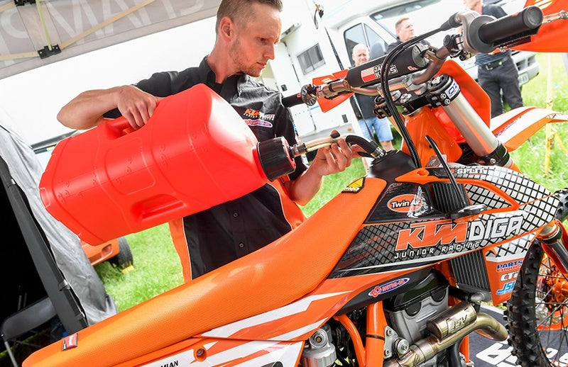 POLISPORT ProOctane Schnelltankkanister 10Liter rot + Gemischflasche 100ml