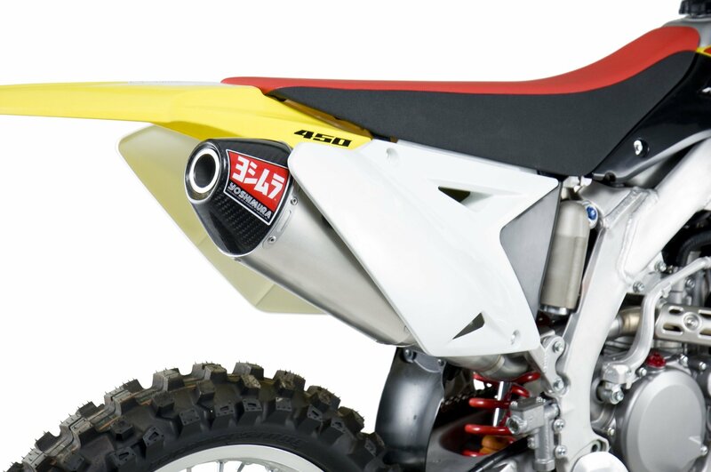 Ersatz-Schalldämpfer Yoshimura USA RS4 Edelstahl/Alu Carbon-Endkappe Suzuki RM-Z450