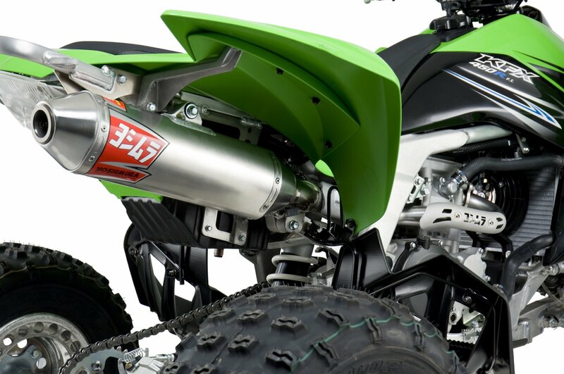 Ersatz-Schalldämpfer YOSHIMURA USA RS2 Edelstahl/Alu, Edelstahl-Endkappe für 751041 Kawasaki KFX450R