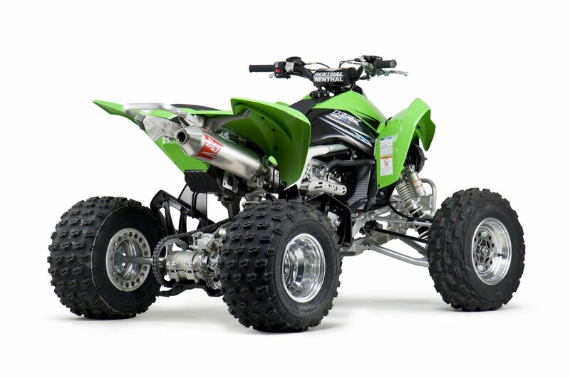 Ersatz-Schalldämpfer YOSHIMURA USA RS2 Edelstahl/Alu, Edelstahl-Endkappe für 751041 Kawasaki KFX450R