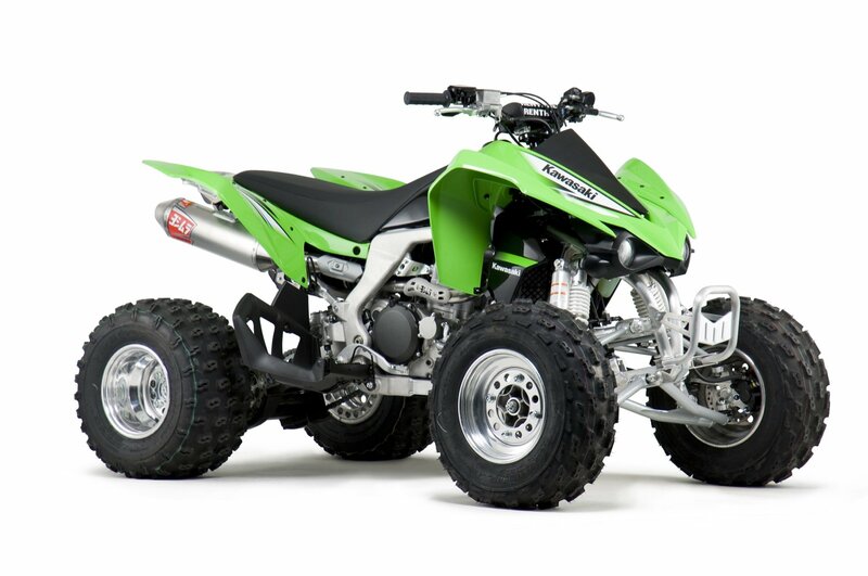 Ersatz-Schalldämpfer YOSHIMURA USA RS2 Edelstahl/Alu, Edelstahl-Endkappe für 751041 Kawasaki KFX450R