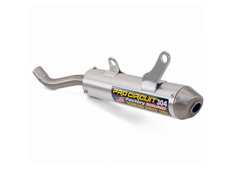 PRO CIRCUIT 304 Schalldämpfer Aluminium gebürstet/Endkappe Edelstahl Suzuki RM125