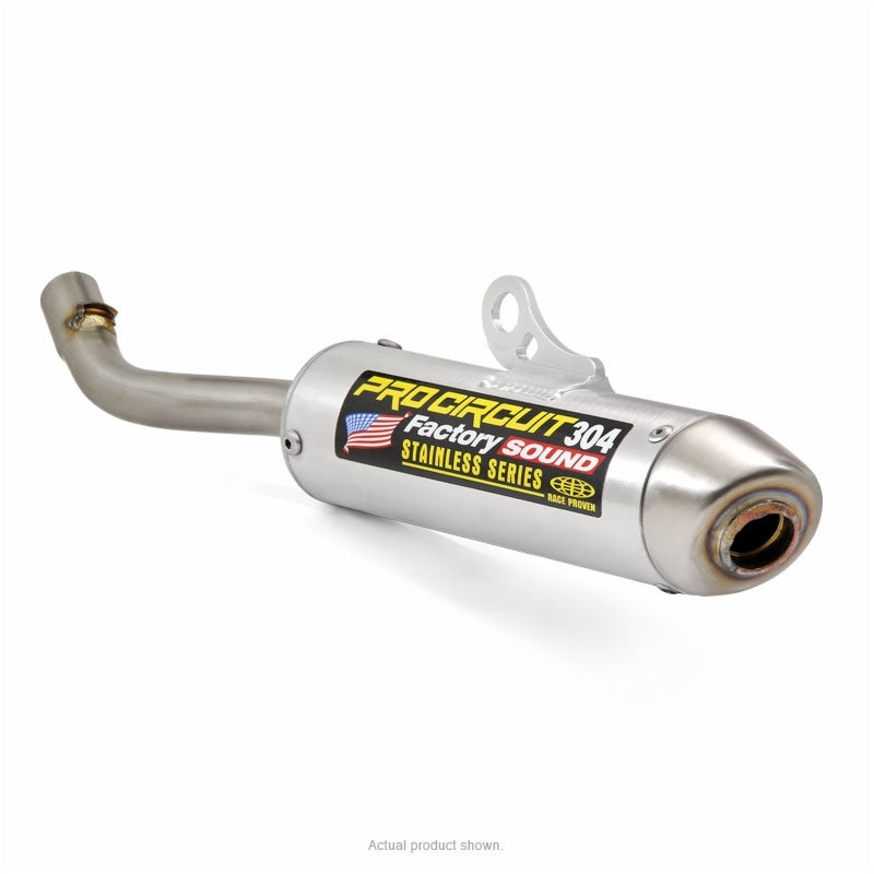 2-Takter-Schalldämpfer 304 PRO CIRCUIT, gebürstetes Aluminium Yamaha YZ125