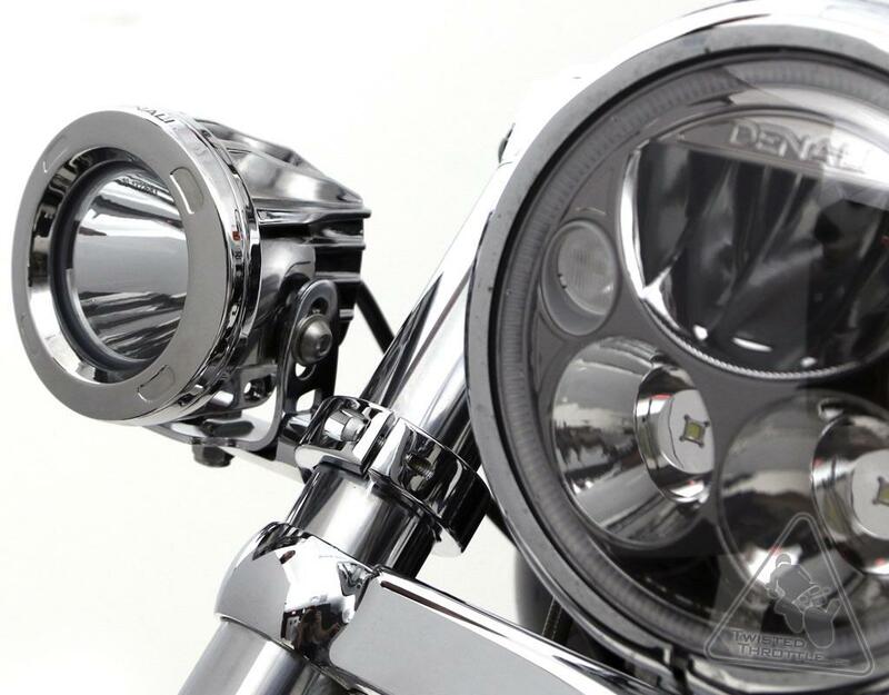 DENALI Beleuchtungs-Halterung Gabelrohr Ø 39-49 mm Chrom
