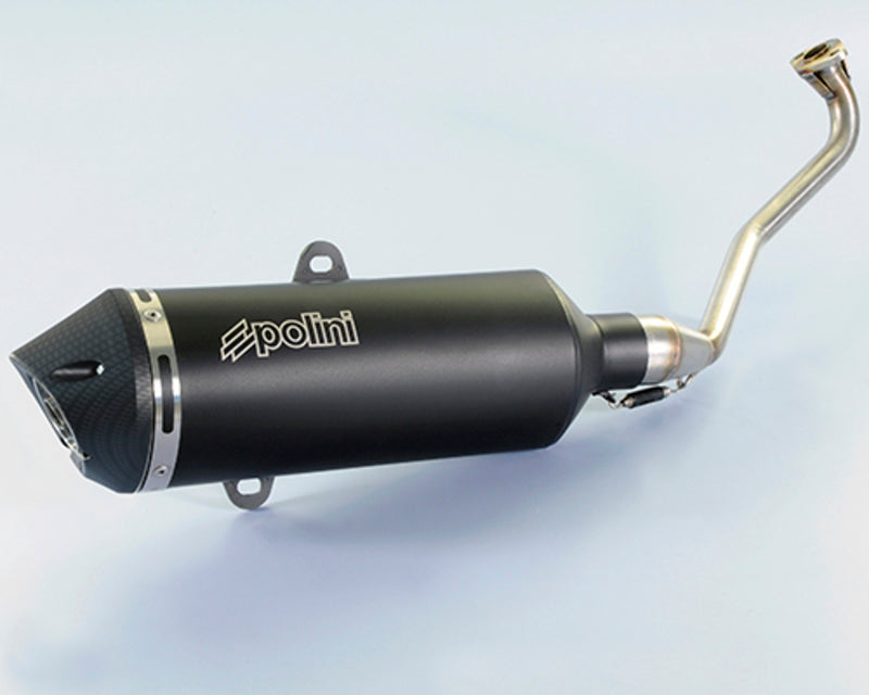POLINI Maxi-Scooter Komplett Auspuffanlage - Aluminium schwarz Yamaha