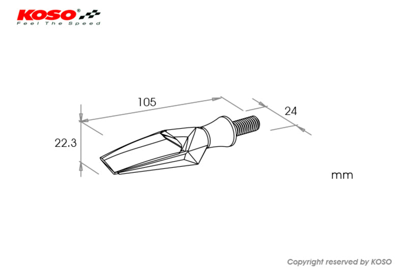 KOSO BlinkerMonster LED Silber universell