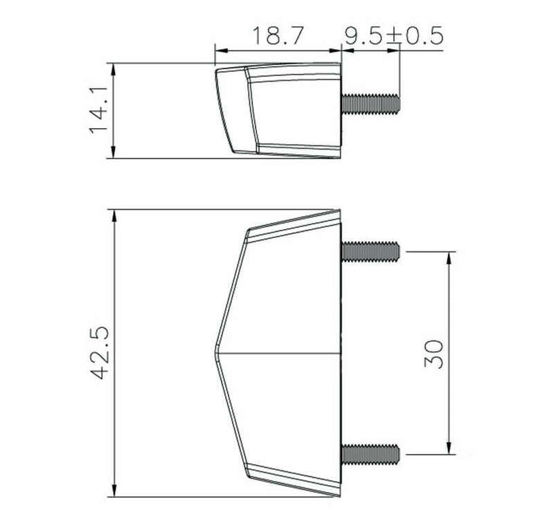 KOSO Nano LED-Rücklicht rot universell