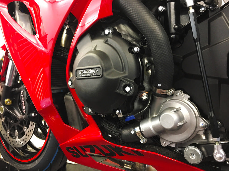 GB RACING Motordeckelschoner-Set Lichtmaschine/Kupplung/Zünd Schwarz Suzuki GSX-R1000