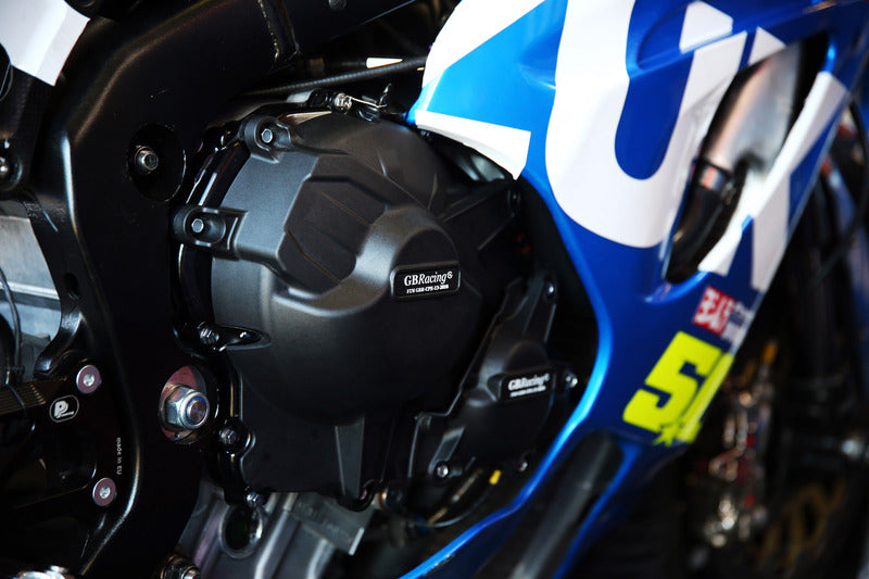 GB RACING Motordeckelschoner-Set Lichtmaschine/Kupplung/Zünd Schwarz Suzuki GSX-R1000