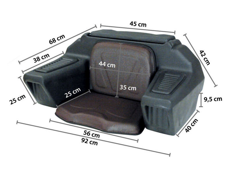 KOLPIN Traveller Hintere Gepäckbox ATV schwarz 99L