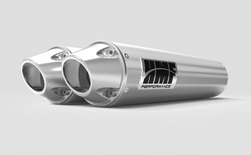 HMF Performance Series Schalldämpfer - Gebürsteter Edelstahl Edelstahl Polaris RZR XP TURBO