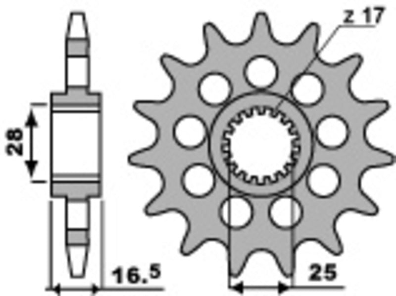 PBR Geräuschgedämpftes Stahlritzel vorne 2147 - 525