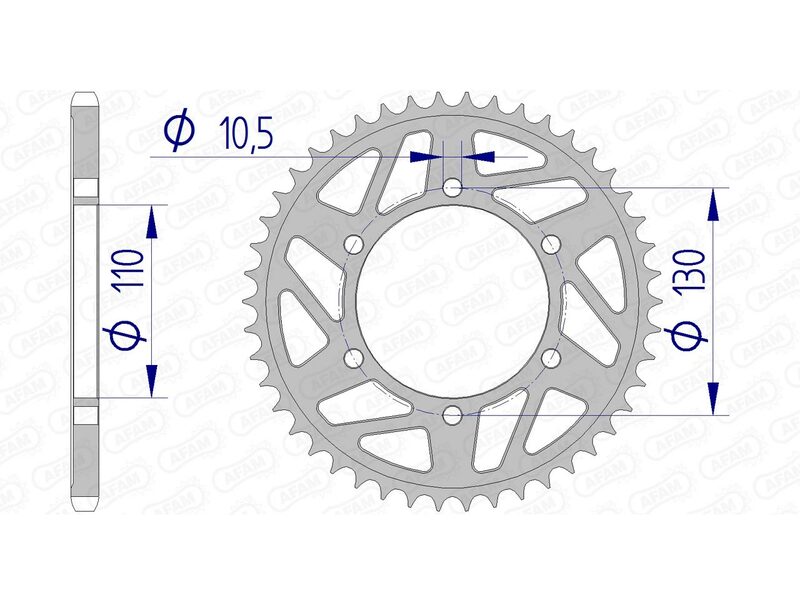 AFAM Aluminiumritzel hinten 13814 - 520