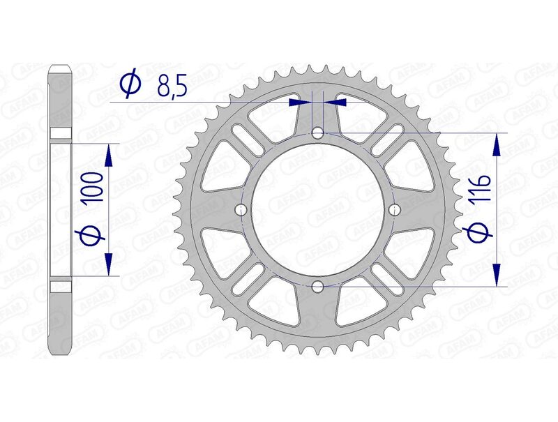 AFAM Aluminiumritzel hinten 17105428