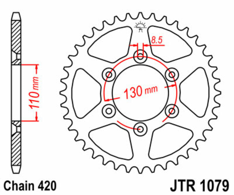 JT SPROCKETS Standard Stahlritzel hinten 1079 - 420