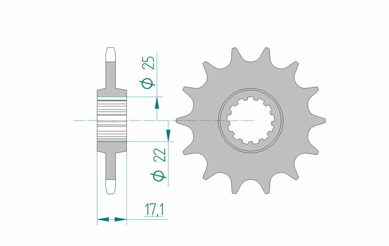 AFAM Standard Stahlritzel vorne 20407 - 520