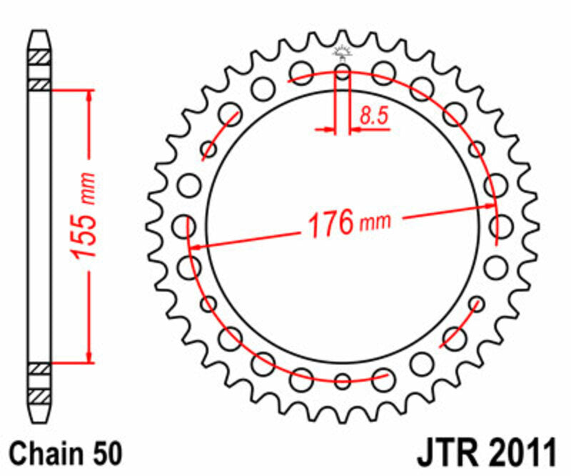 JT SPROCKETS Standard Stahlritzel hinten 2011 - 530