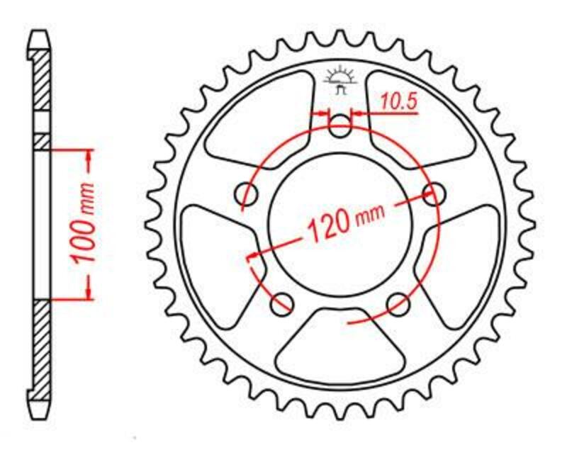 JT SPROCKETS Standard Stahlritzel hinten 702 - 525