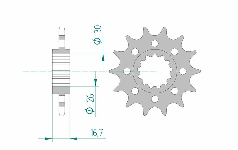 AFAM Standard Stahlritzel vorne 20613 - 520