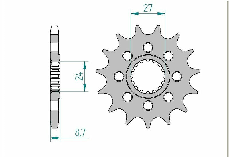 AFAM Standard Stahlritzel vorne 22901 - 525