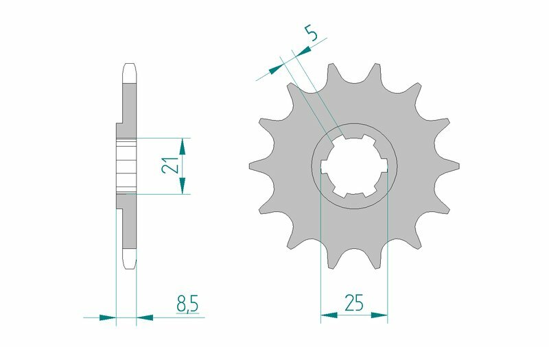 AFAM Standard Stahlritzel vorne 24302 - 520