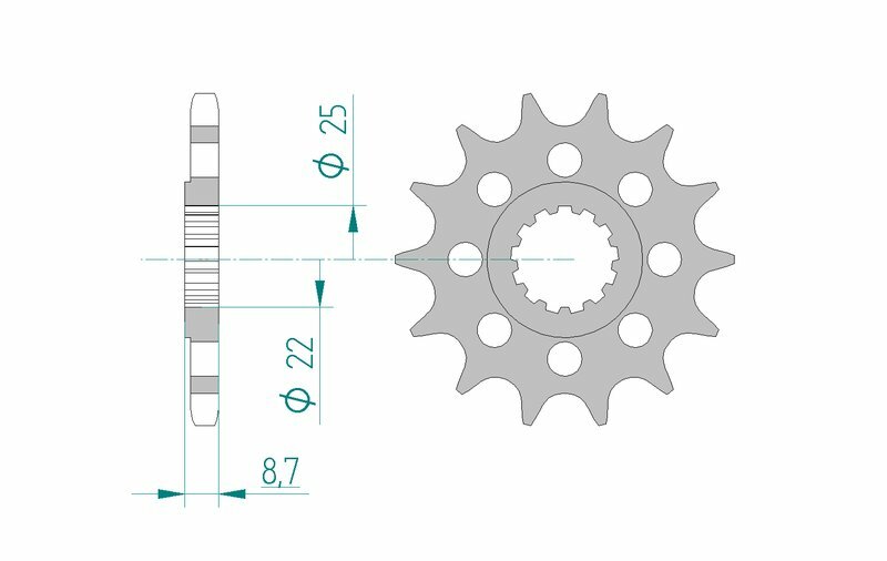 AFAM Standard Stahlritzel vorne 28403 - 525