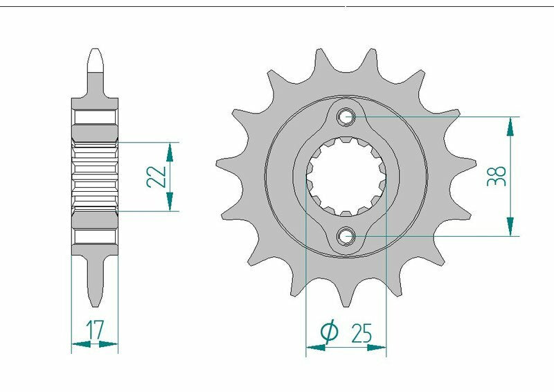 AFAM Standard Stahlritzel vorne 52612 - 520