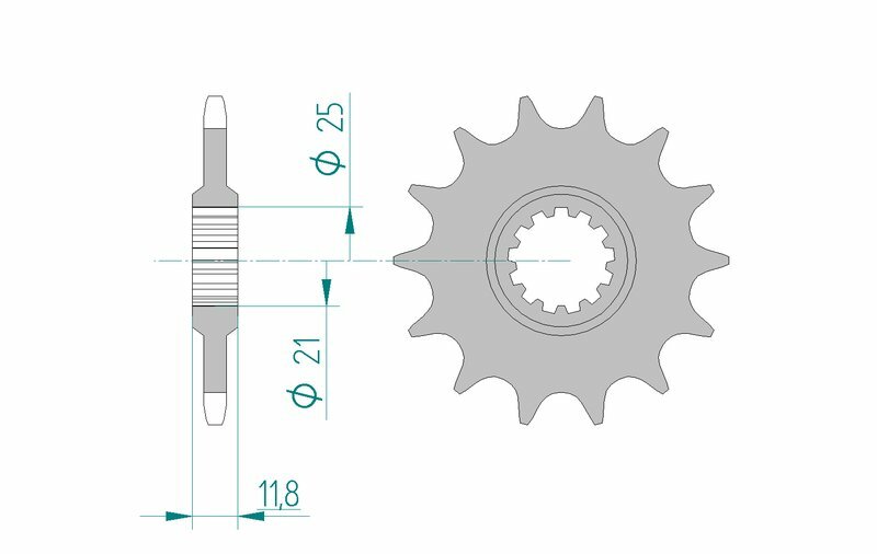 AFAM Standard Stahlritzel vorne 64302 - 520