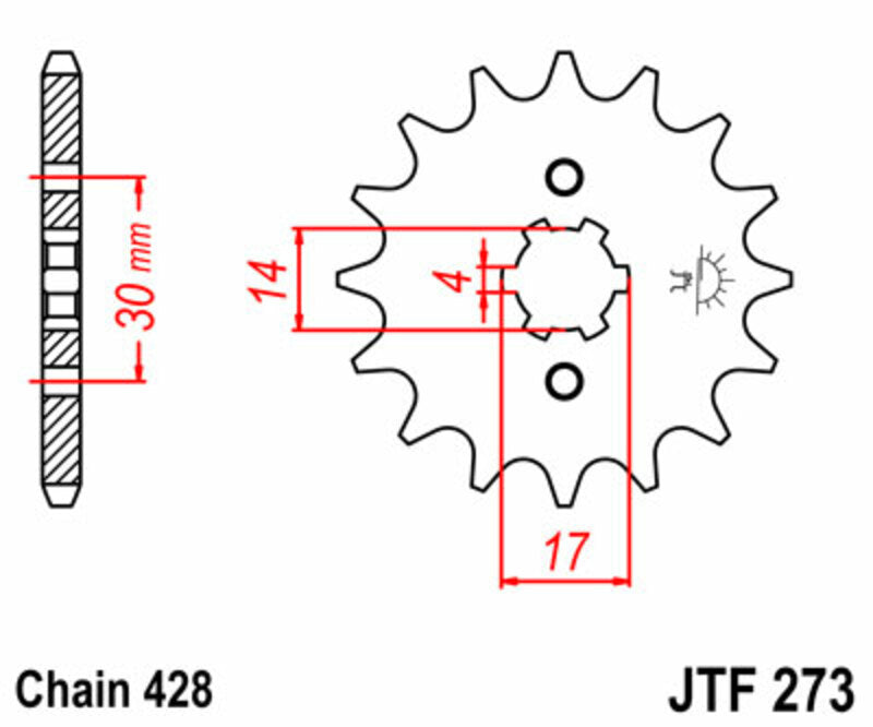JT SPROCKETS Standard Stahlritzel vorne 273 - 428