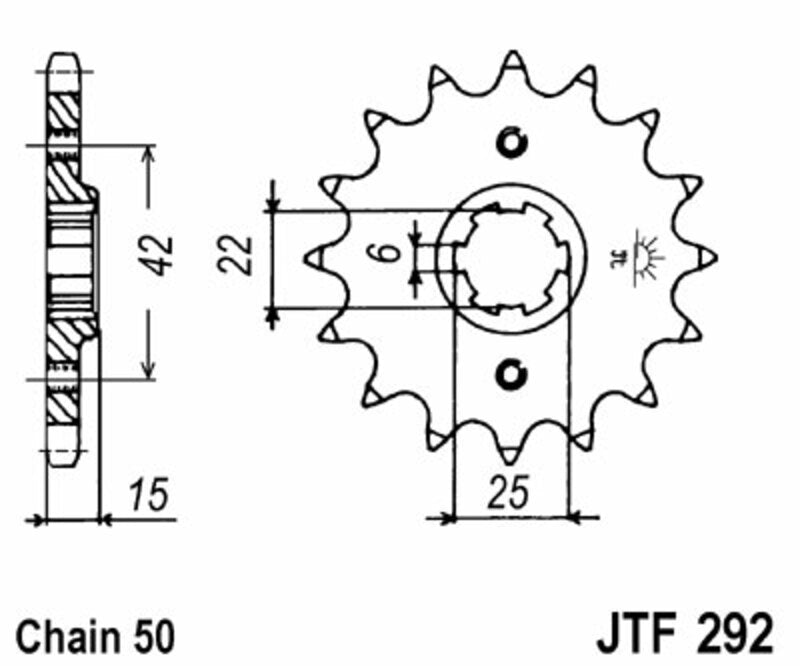 JT SPROCKETS Standard Stahlritzel vorne 292 - 525