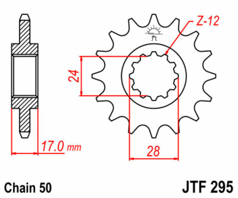 JT SPROCKETS Standard Stahlritzel vorne 295 - 530