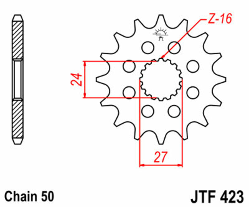 JT SPROCKETS Standard Stahlritzel vorne 423 - 530