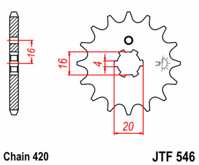 JT SPROCKETS Standard Stahlritzel vorne 546 - 420