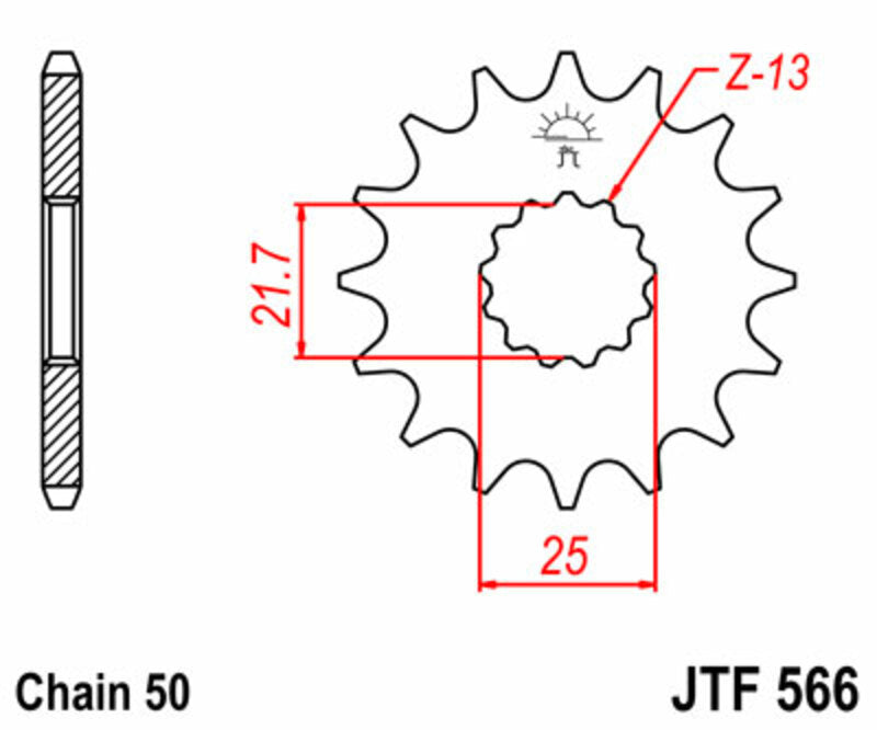JT SPROCKETS Standard Stahlritzel vorne 566 - 530