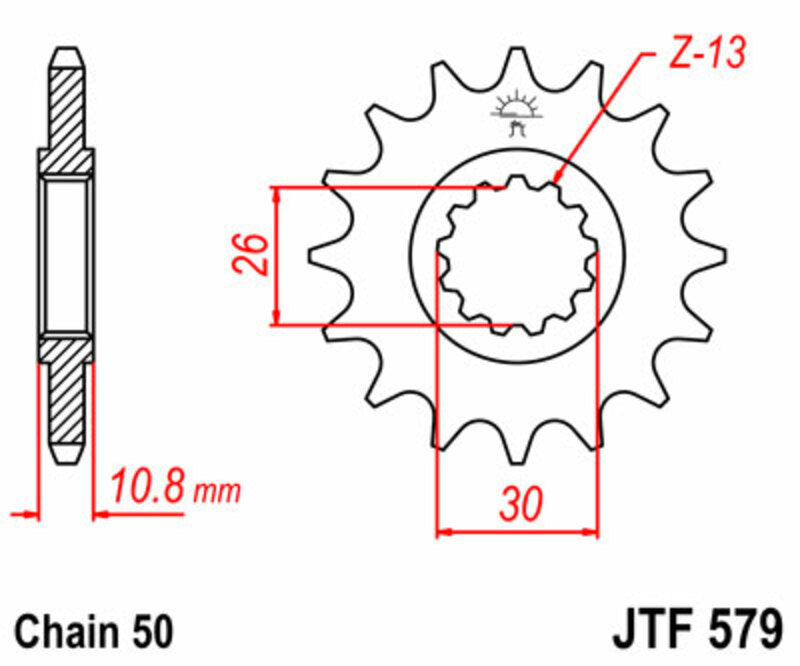 JT SPROCKETS Standard Stahlritzel vorne 579 - 530