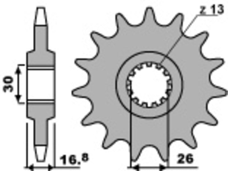 PBR Geräuschgedämpftes Stahlritzel vorne 2068 - 525