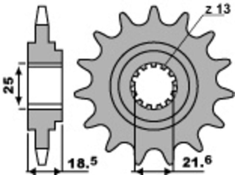 PBR Geräuschgedämpftes Stahlritzel vorne 2119 - 520
