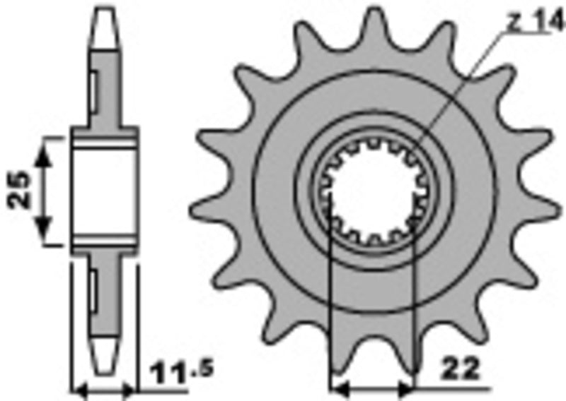 PBR Standard Stahlriztel vorne 2207 - 520