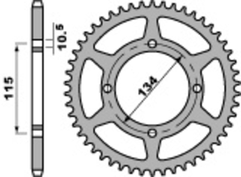 PBR Standard Stahlriztel vorne 710 - 428