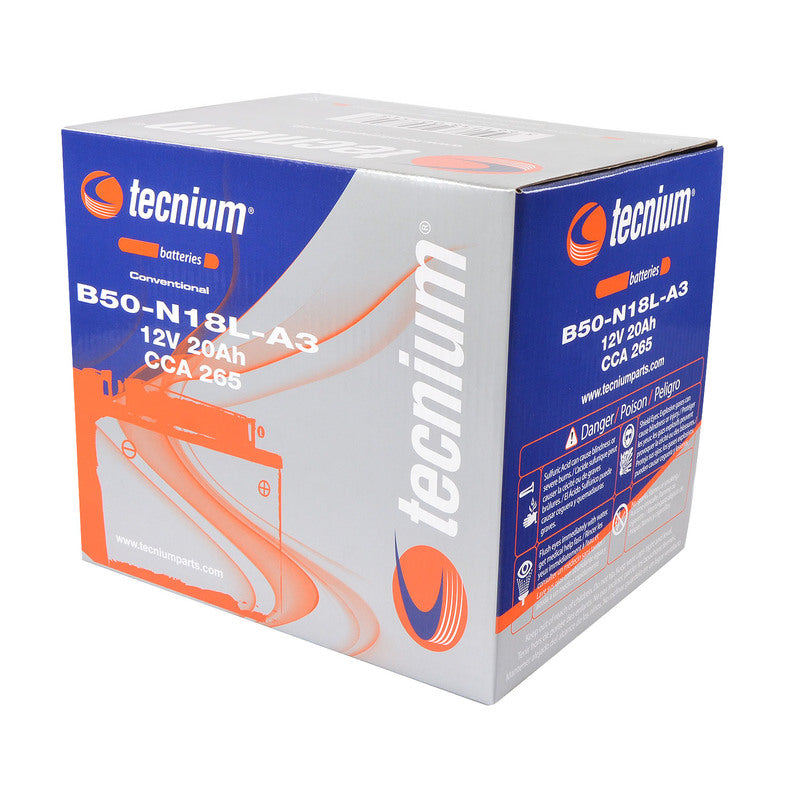 TECNIUM Blei/Säure Batterie mit Säurepack - B50-N18L-A3