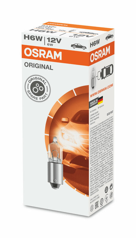 OSRAM Original Line H6W Glühlampen 12V 6W - x10