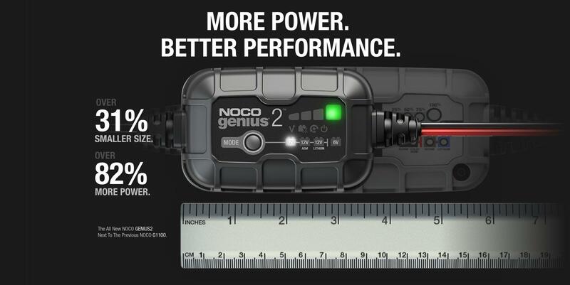 NOCO Genius2 Smart Batterieladeschellen mit integrierten Ösen 6/12V 2A