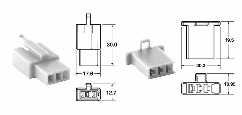 BIHR Satz Steckverbinder 110 ML OE 3-polig Ø 0,5mm²/0,85 mm² - 5 komplette Sätze