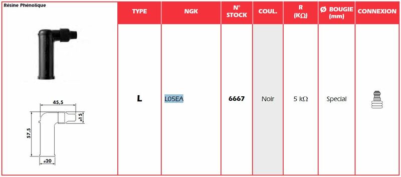 NGK Zündkerzenstecker - L05EA
